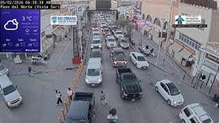 Live webcam: Transmisión en vivo Puente Internacional Paso del Norte (Sur)