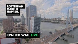 Live webcam: Erasmus Bridge & Maas River, Rotterdam